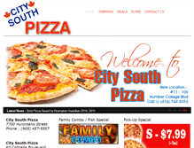 Tablet Screenshot of citysouthpizza.ca